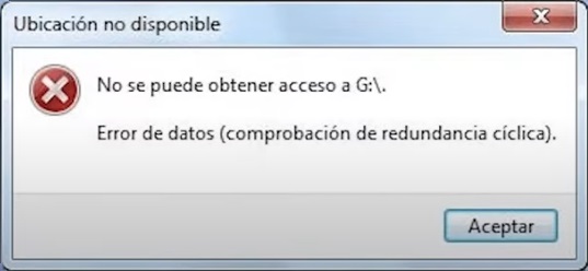 Error de datos (comprobación de redundancia cíclica)1