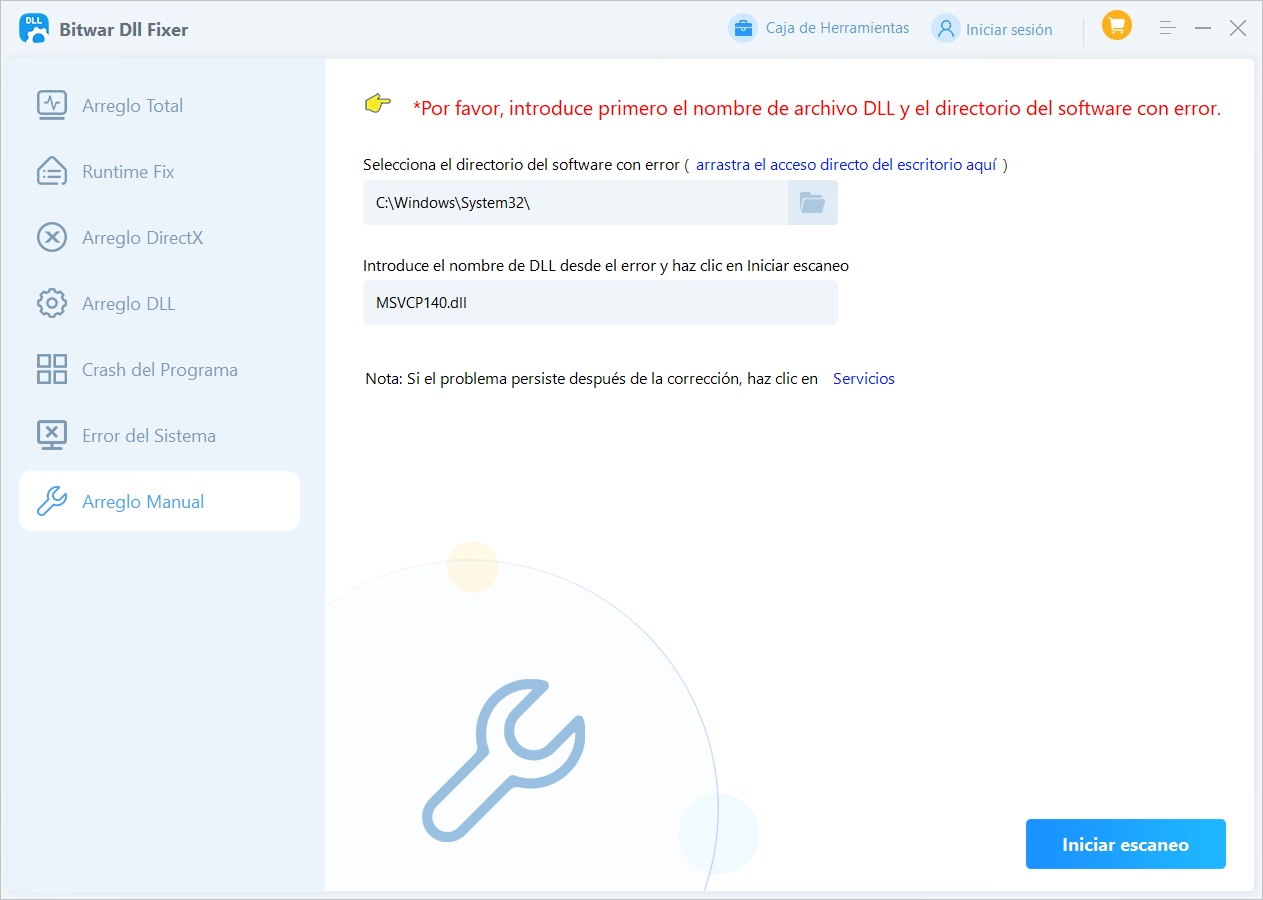 Bitwar DLL Fixer-2-Arreglo manual-msvcp140.dll