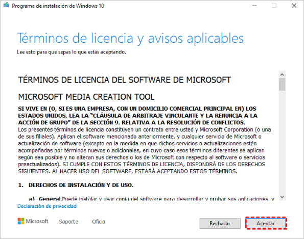 Programa de instalación de Windows 10-1
