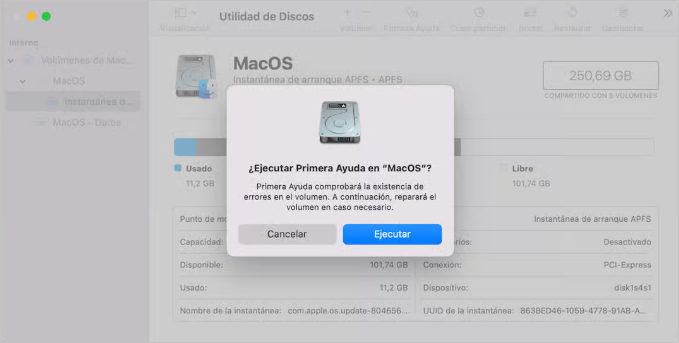 mac-Primeros Ayuda-Ejecutar