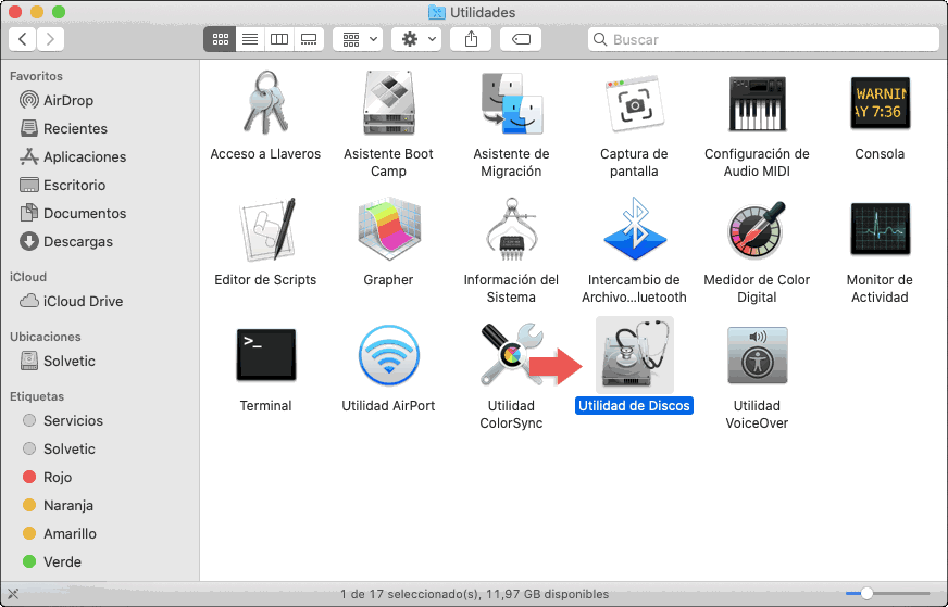 mac- Aplicaciones-Utilidades- Utilidad de Discos