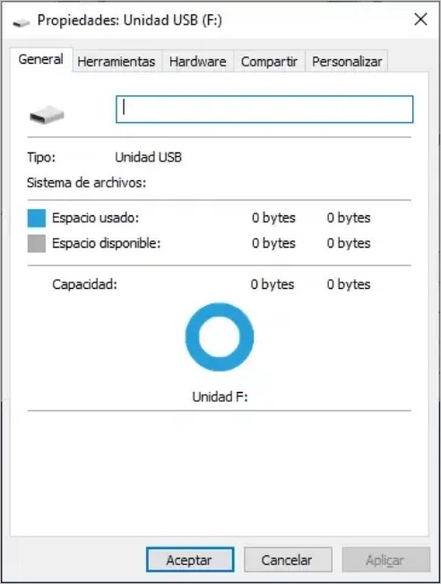 Atributos del disco - 0 bytes