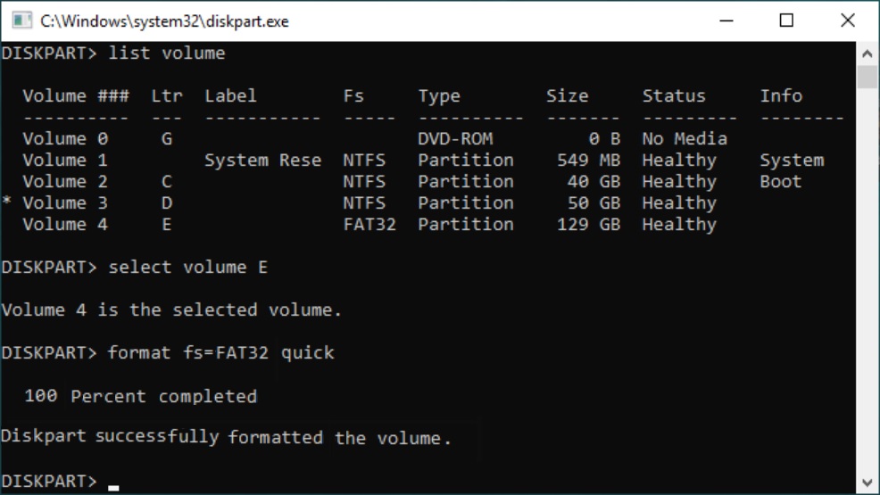 diskpart-LIST-volume-FORMAT-FSfat32-QUICK