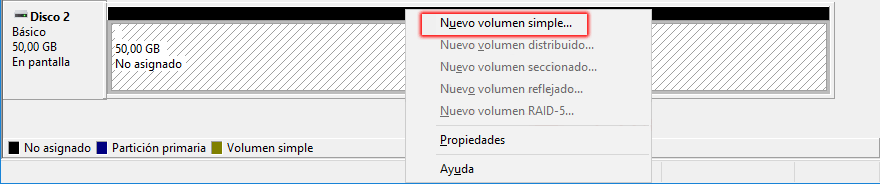 Nuevo volumen simple