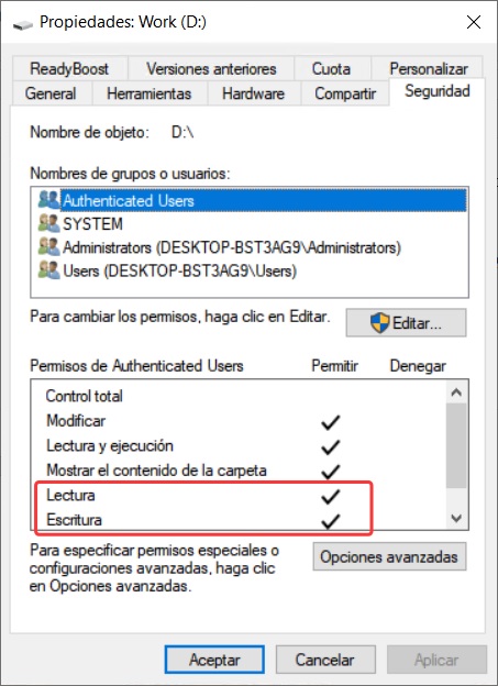 "Lectura" y "Escritura"