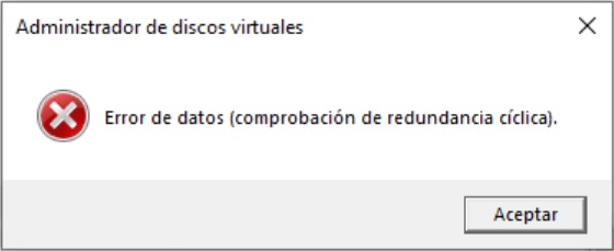 Error de datos (comprobación de redundancia cíclica)2