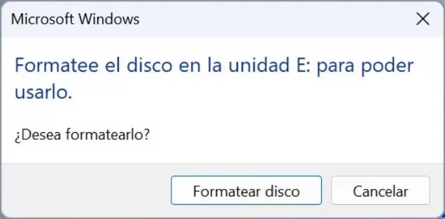 Es necesario formatear el disco para poder usarlo