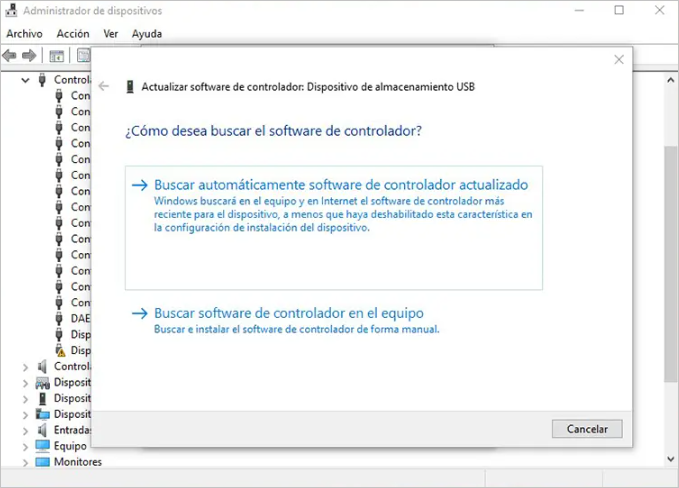 Buscar automáticamente software de controlador actualizado